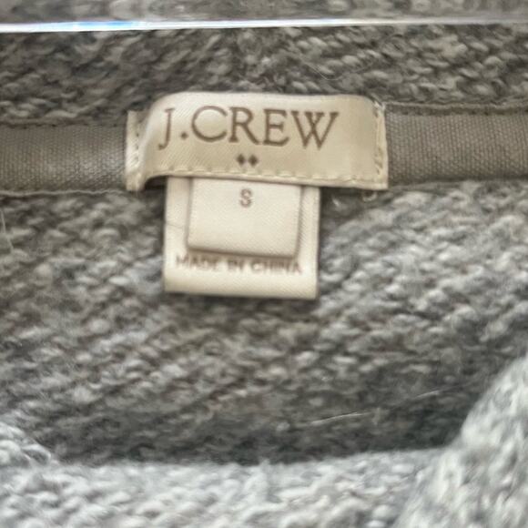 J. Crew Funnelneck Sweatshirt Womens Size Small Gray Front Pockets Simple Casual - Picture 7 of 7